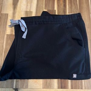 Womens FIGS Black Yola Skinny Scrub Pants size L reg